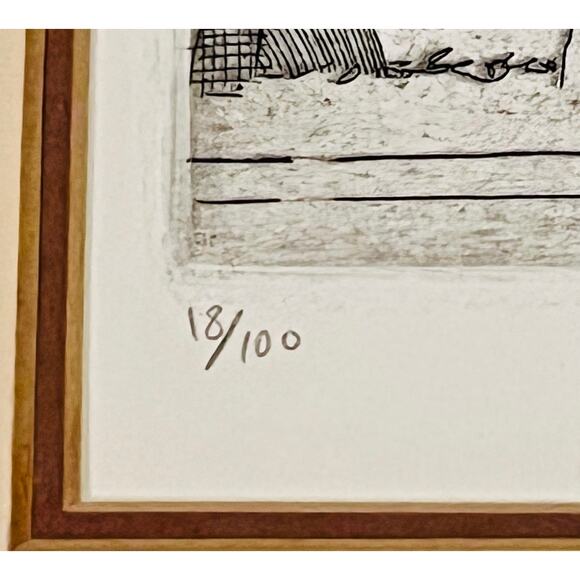 Frank Stack Etching "House With a Turret"-Signed-Numbered-Framed-Print-Fine Art - Picture 4 of 11